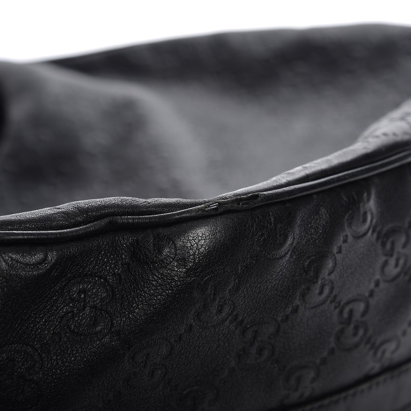 Guccissima Large GG Twins Hobo Black