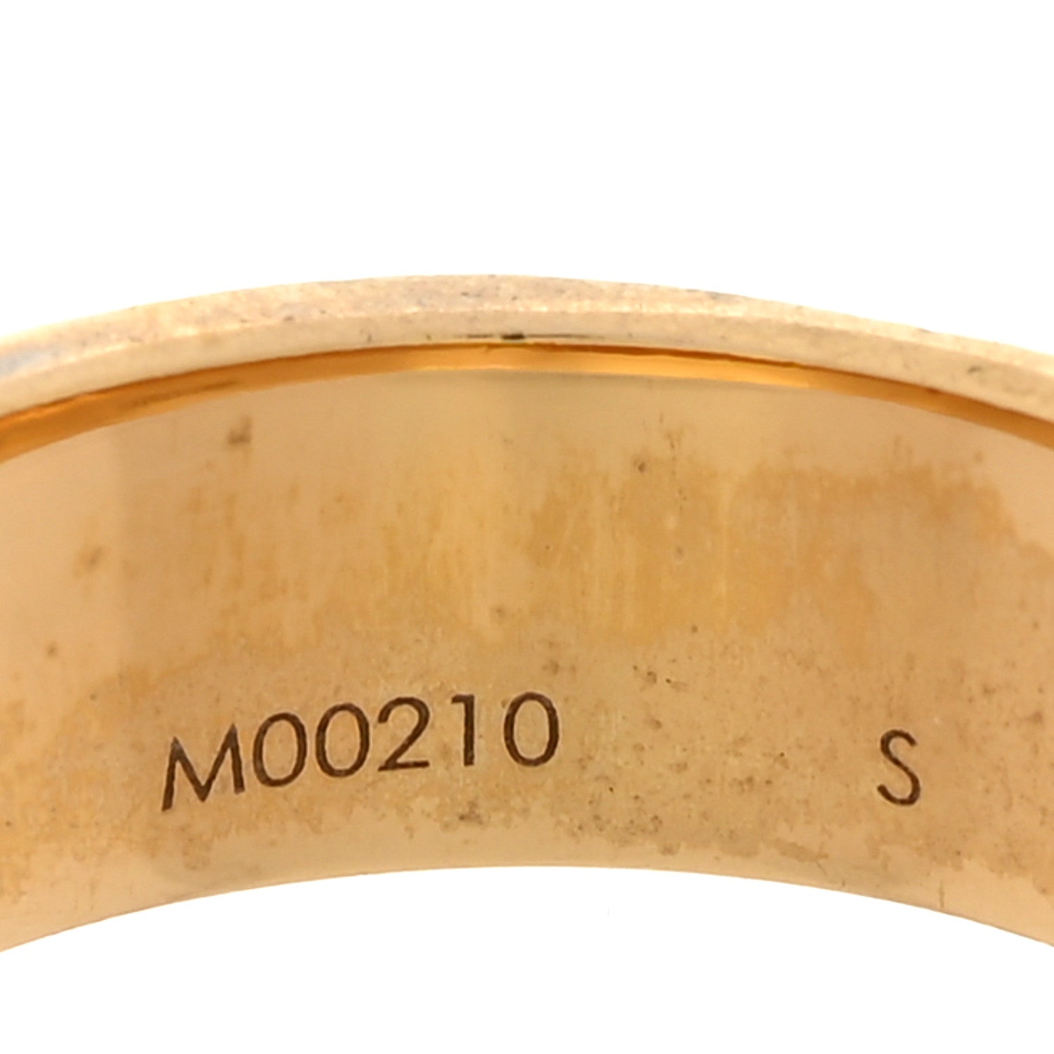 Louis Vuitton Brass Monogram Engraved Nanogram Ring S Gold 1841172