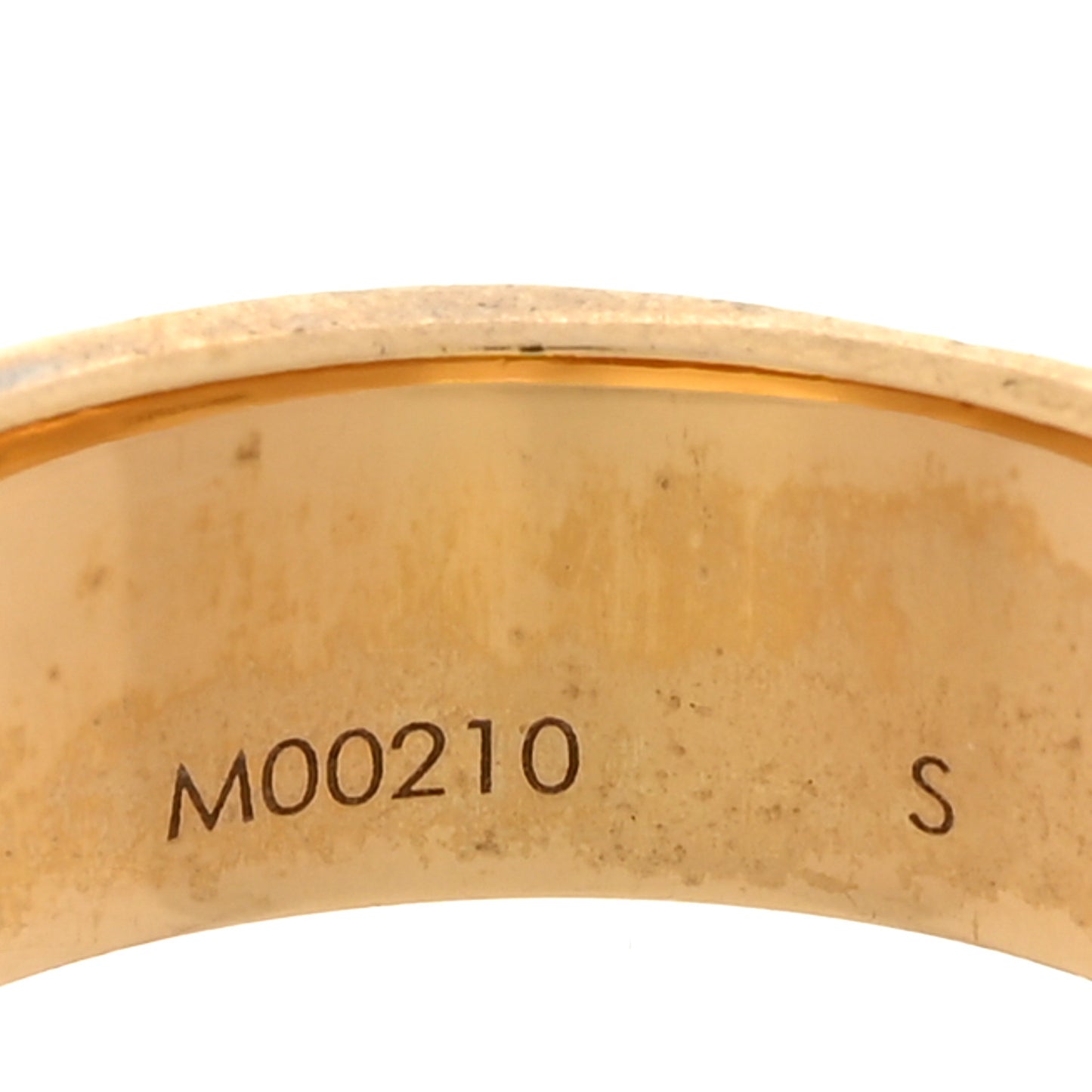 Brass Monogram Engraved Nanogram Ring S Gold