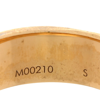 Louis Vuitton Brass Monogram Engraved Nanogram Ring S Gold 6 of 7
