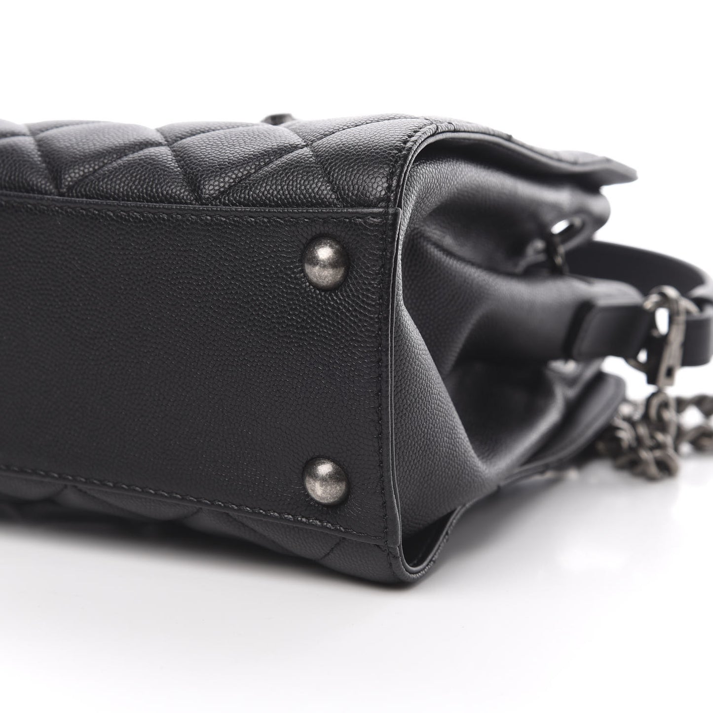 Caviar Quilted Small CC Bucket Bag Black