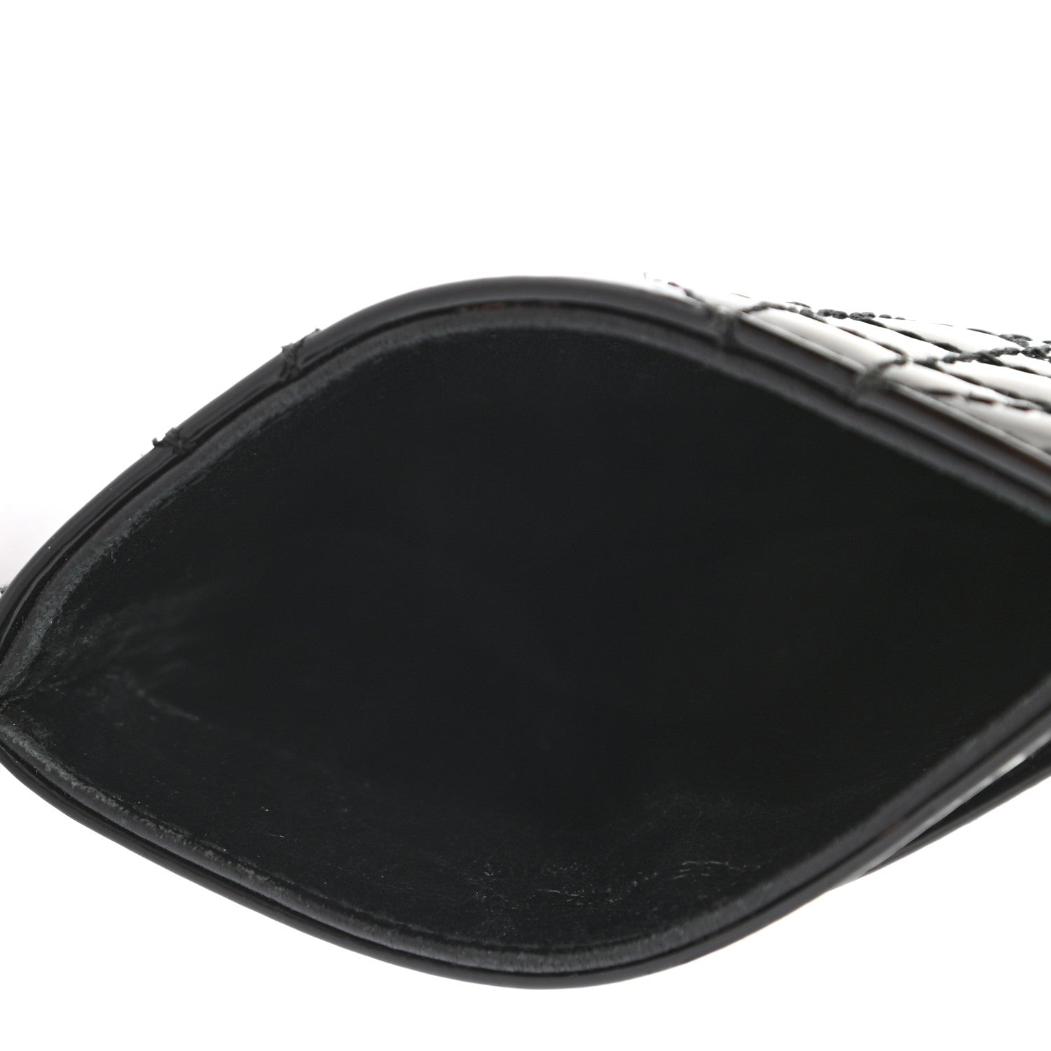 Christian Dior Patent Cannage Lady Dior Card Holder Black 5 of 7