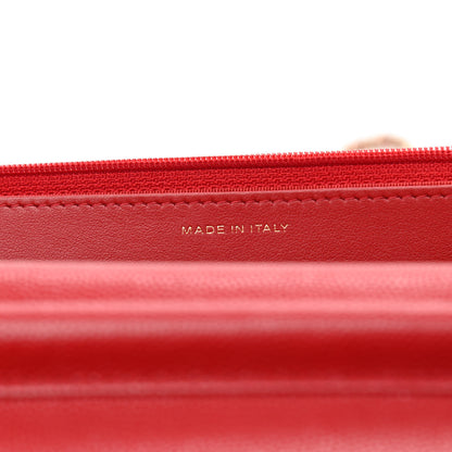 Chanel Caviar Quilted Wallet On Chain WOC Red 9 of 10