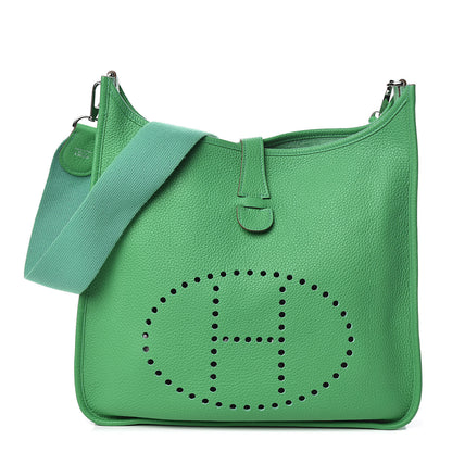 Hermes Taurillon Clemence Evelyne GM Vert Menthe 1 of 10