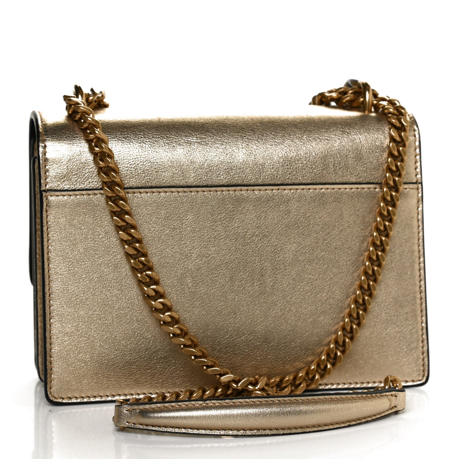 Saint Laurent Metallic Calfskin Small Monogram Sunset Gold 3 of 11