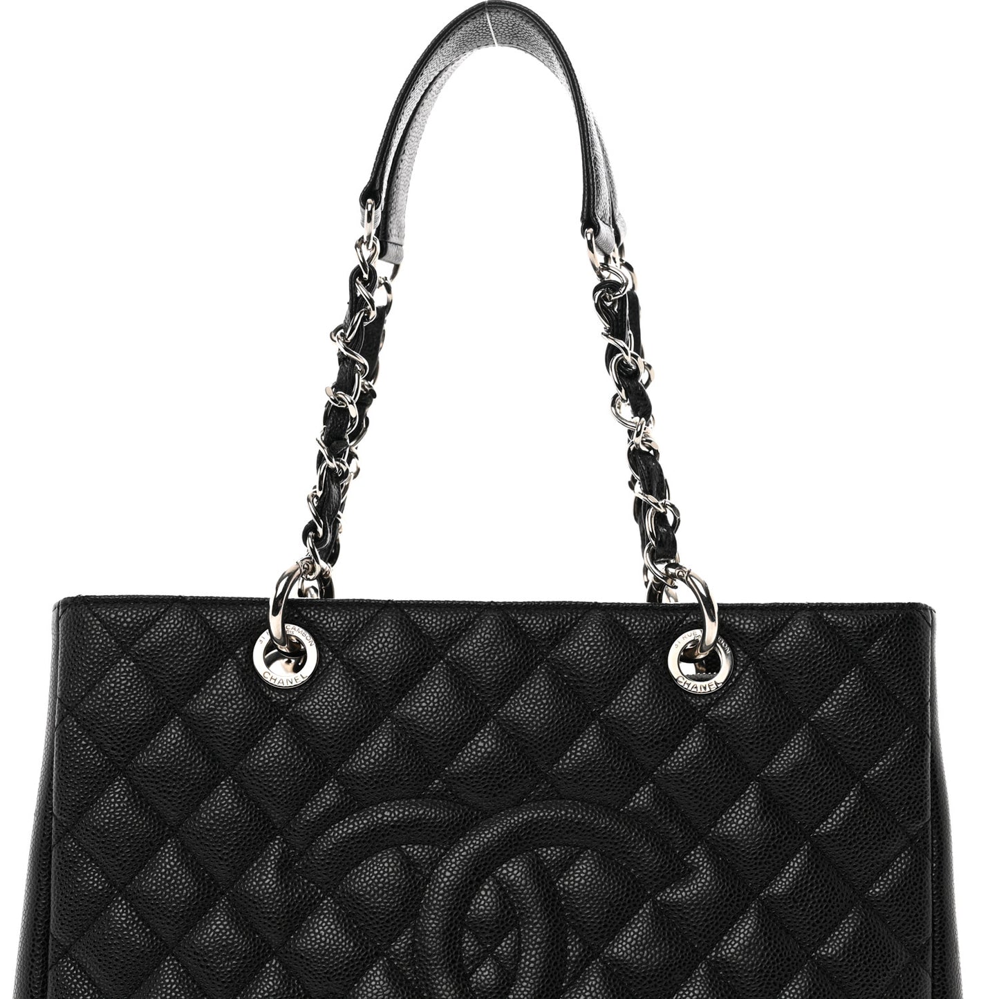 Caviar Quilted Grand Shopping Tote GST Black