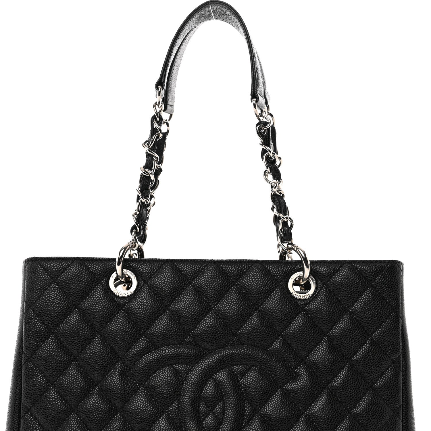 Chanel Caviar Quilted Grand Shopping Tote GST Black 5 of 10