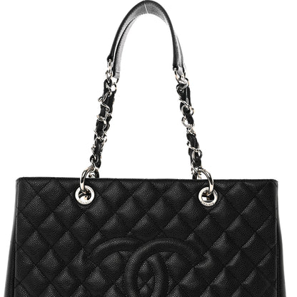 Chanel Caviar Quilted Grand Shopping Tote GST Black 5 of 10