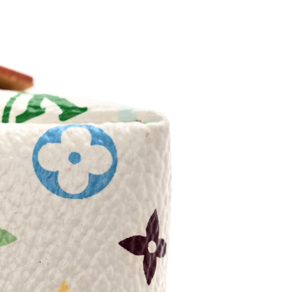 Louis Vuitton Monogram Multicolor Cosmetic Pouch White Litchi 10 of 11