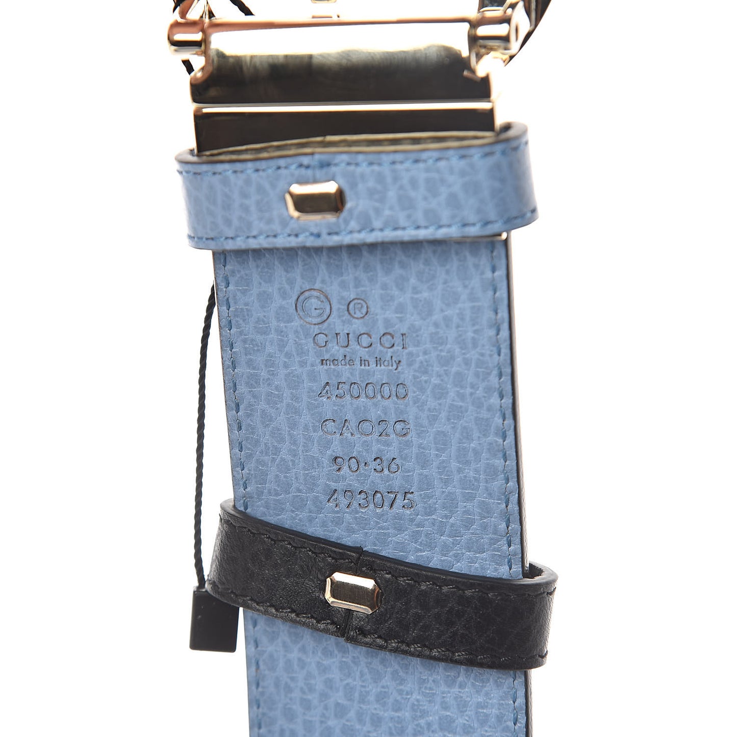 Dollar Calfskin 1973 Reversible Belt 90 36 Black Mineral Blue