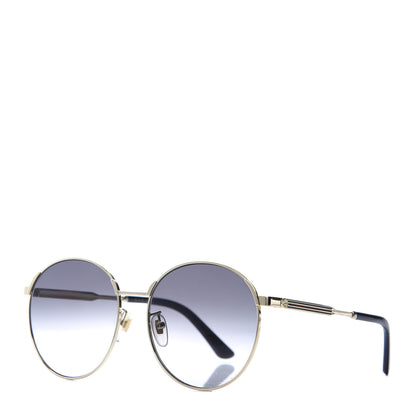 Gucci Web Round Sunglasses GG0206SK Gold 1 of 8
