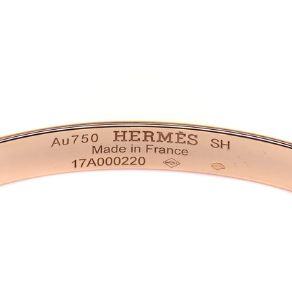 Hermes 18K Rose Gold Diamond PM Kelly Bracelet SH 3 of 5