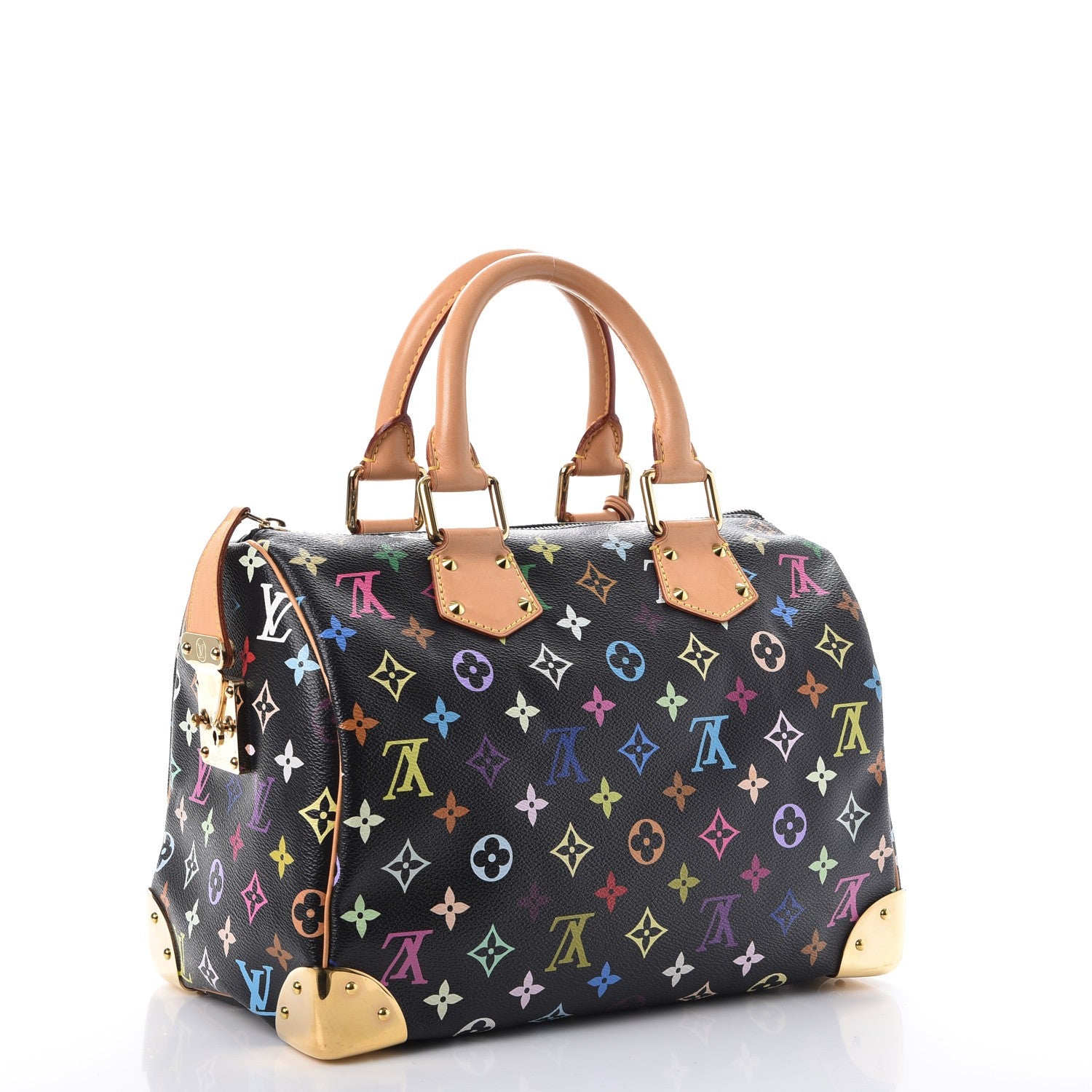 Louis Vuitton Monogram Multicolor Speedy 30 Black 3 of 8