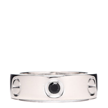 Cartier 18K White Gold Sapphire 5.5mm LOVE Ring 48 4.5 1 of 4