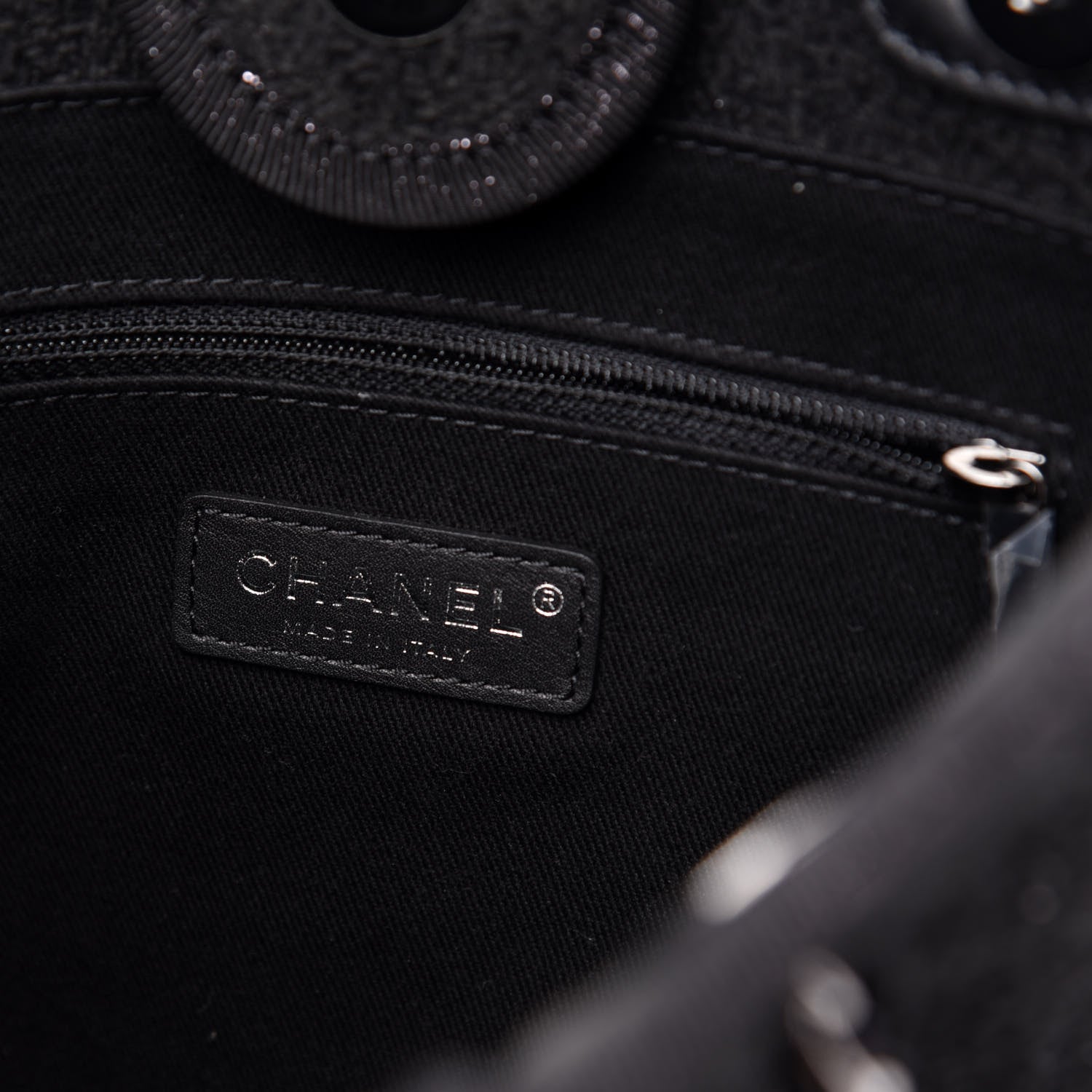 Chanel Lurex Boucle Mini Deauville Tote Black 6 of 10