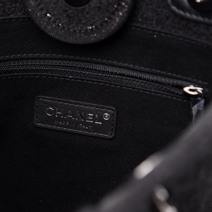 Chanel Lurex Boucle Mini Deauville Tote Black 6 of 10