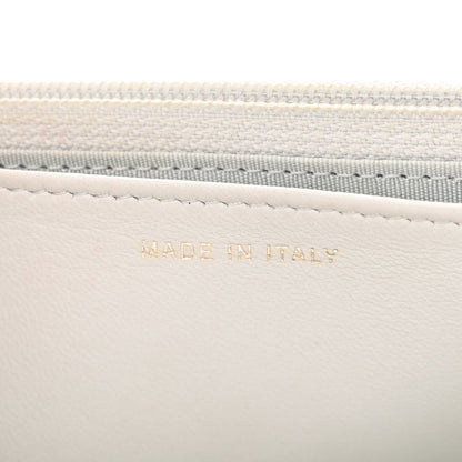 Chanel Metallic Galuchat Stingray Lambskin Boy Wallet On Chain WOC Silver 7 of 14