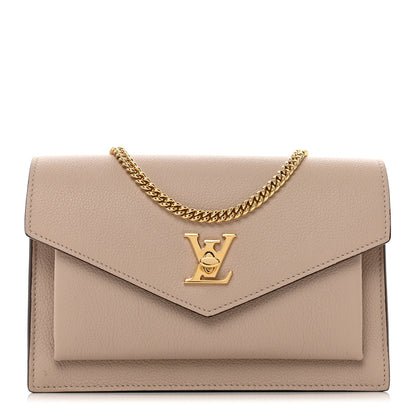 Louis Vuitton Soft Calfskin My Lockme Chain Pochette Greige 1 of 9
