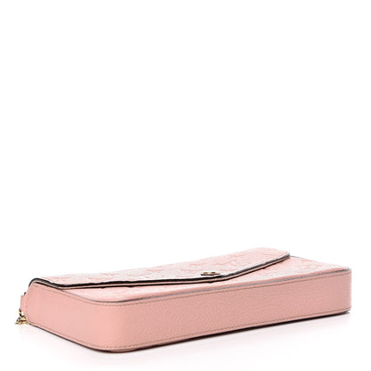 Louis Vuitton Empreinte Pochette Felicie Chain Wallet Rose Poudre 4 of 14