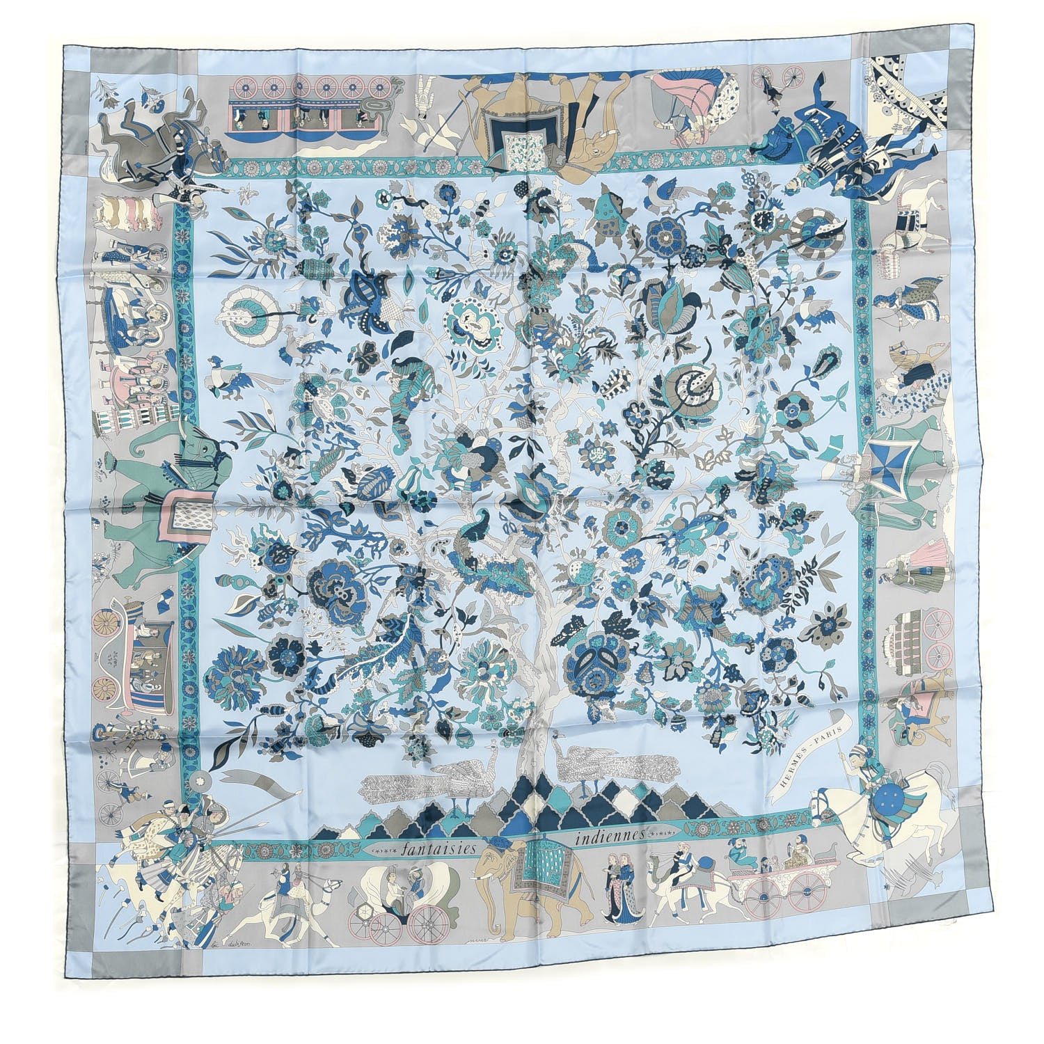 Hermes Silk Fantaisies Indiennes Shawl 140 1 of 6