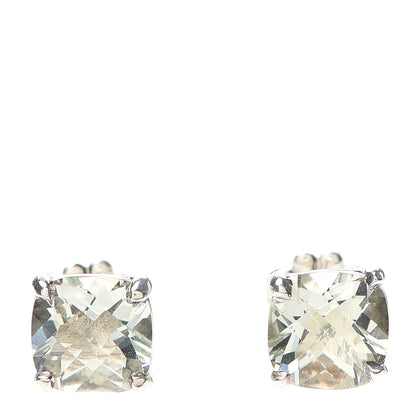 Tiffany Sterling Silver Prasiolite Sparklers Earrings 1 of 4
