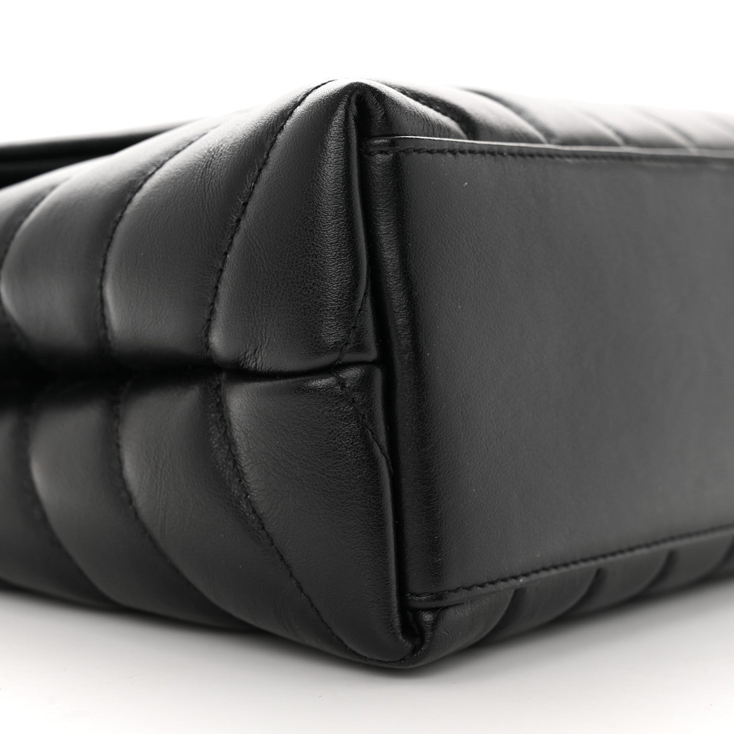 Saint Laurent Calfskin Y Quilted Monogram Small Loulou Chain Satchel Black 9 of 13