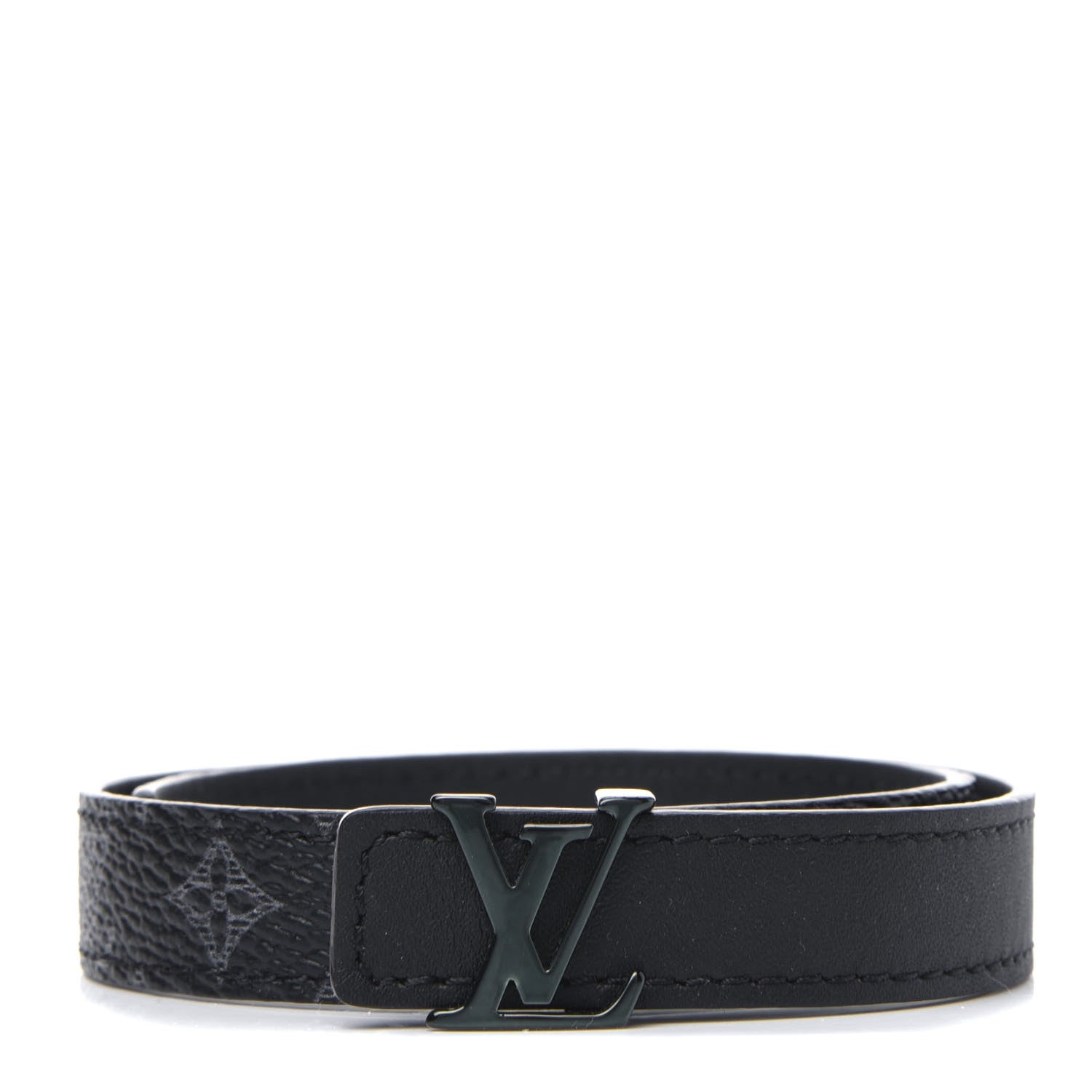 Louis Vuitton Monogram Eclipse LV Initiales Reversible Bracelet 19 1 of 3