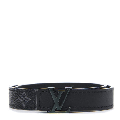 Louis Vuitton Monogram Eclipse LV Initiales Reversible Bracelet 19 1 of 3