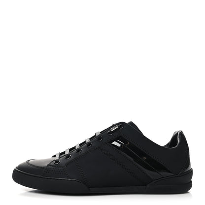 Christian Dior Matte Calfskin Patent Mens Sneakers 40.5 Black 1 of 9