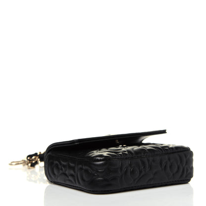 Chanel Lambskin Camellia Embossed Chain Belt Bag Black 4 of 11