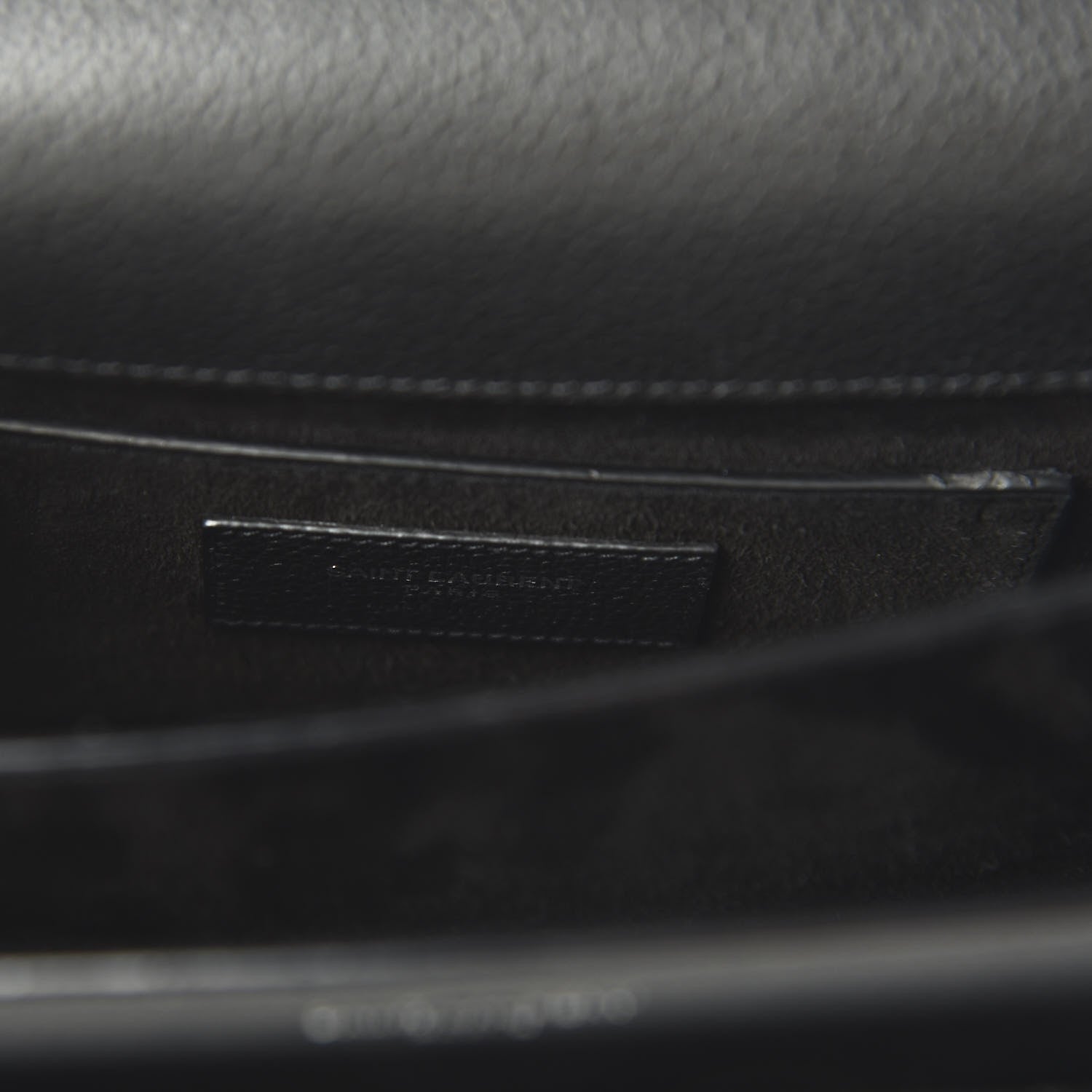 Saint Laurent Grained Calfskin Medium Monogram Sunset Satchel Black 8 of 9