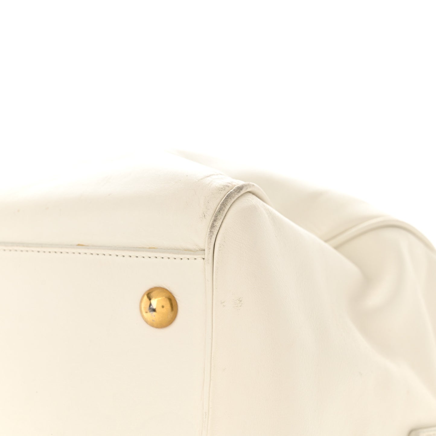 Calfskin Classic Duffle 12 Bag White