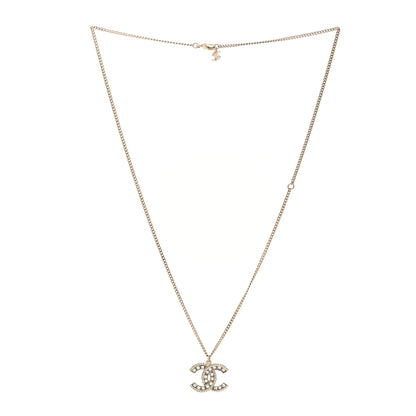 Chanel Crystal CC Necklace Gold 3 of 5