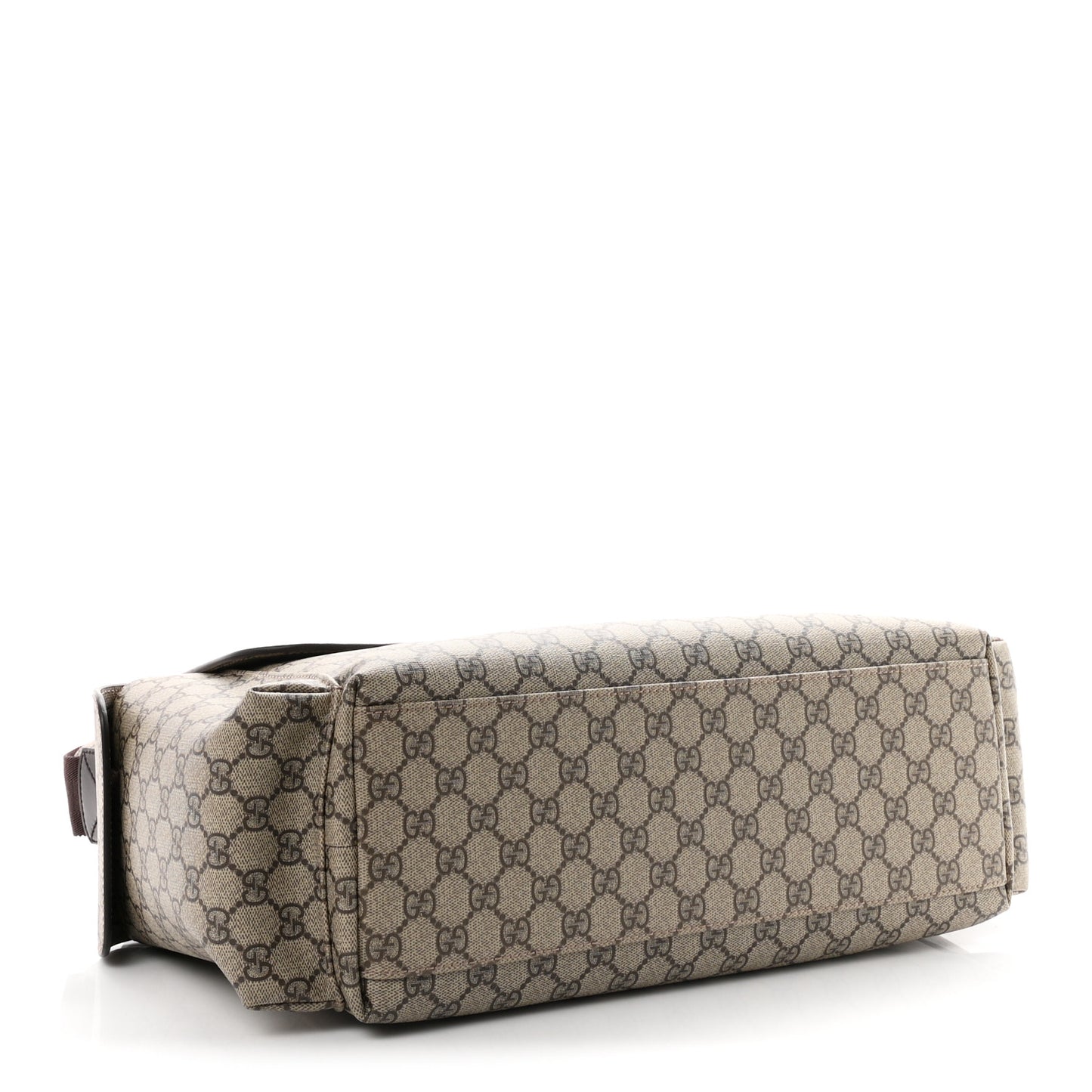 GG Plus Monogram Messenger Diaper Bag Dark Brown