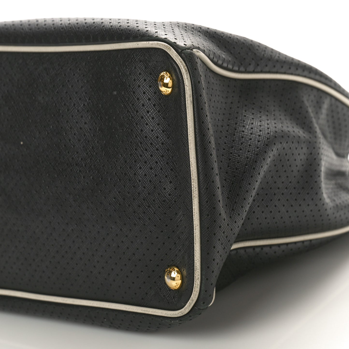 Saffiano Fori Perforated Lux Tote Black
