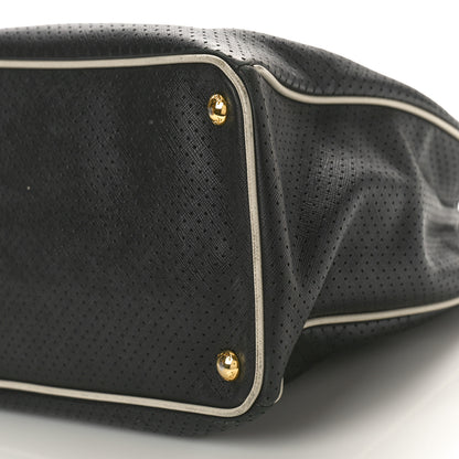 Prada Saffiano Fori Perforated Lux Tote Black 9 of 12