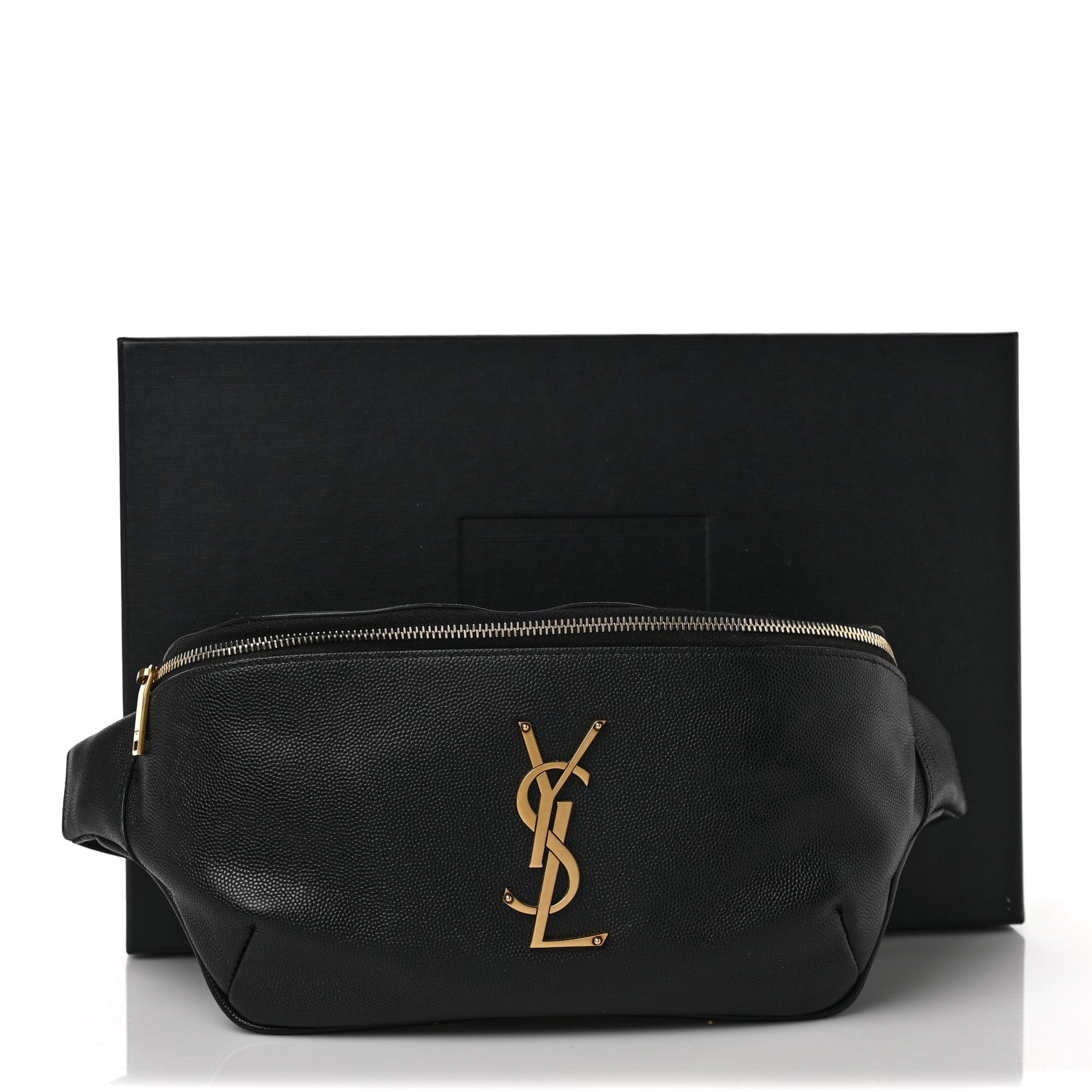 Saint Laurent Grain De Poudre Monogram Belt Bag Black 9 of 9