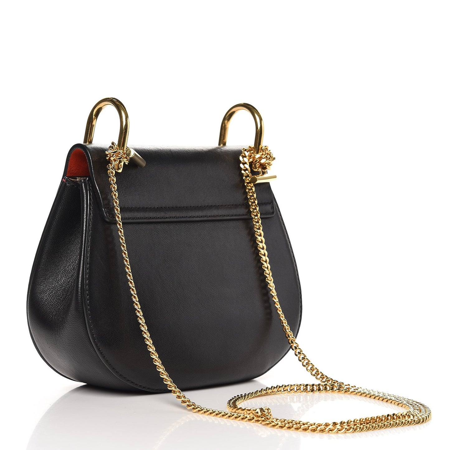 Suede Smooth Calfskin Mini Drew Shoulder Bag Plaid Red Black