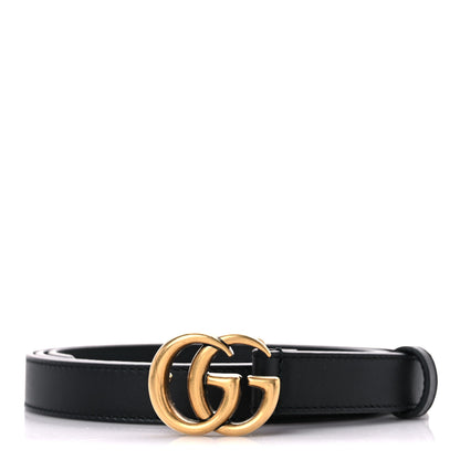 Gucci Calfskin Double G 20mm Belt 105 42 Black 1 of 5