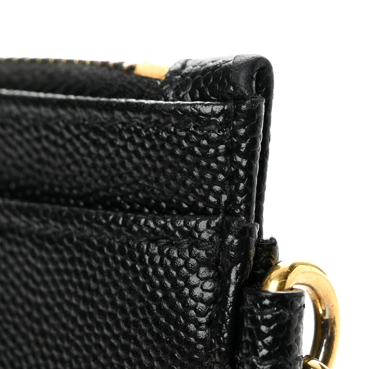 Grain De Poudre Chevron Monogram Large Bill Pouch Black