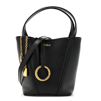 Chloe Grained Calfskin Small Spin Tote Black 1 of 10
