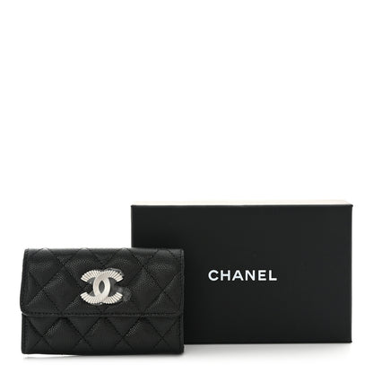 Chanel Caviar Quilted CC Flap Card Holder Black 9 of 9