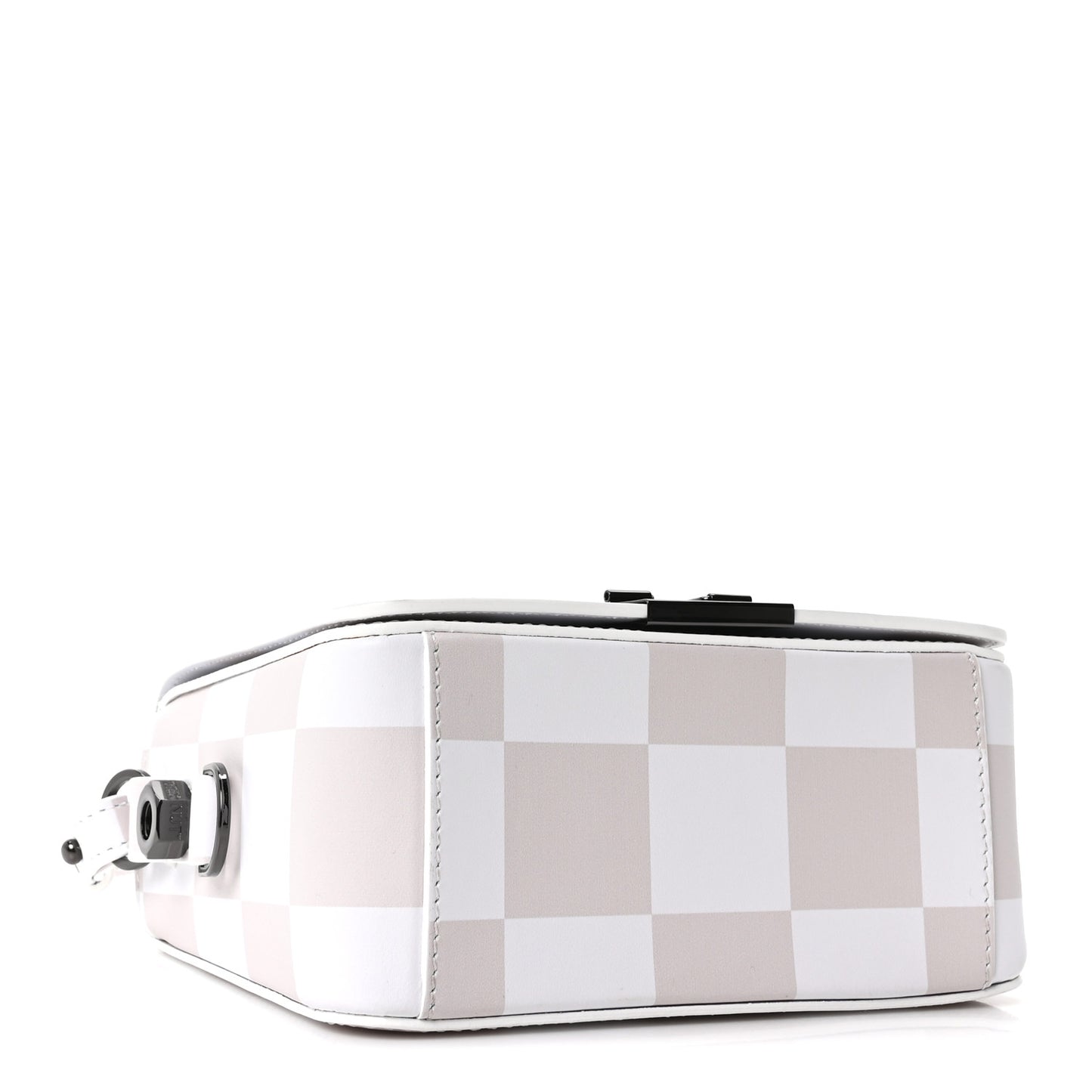 Calfskin Figures of Speech Binder Clip Bag White Beige