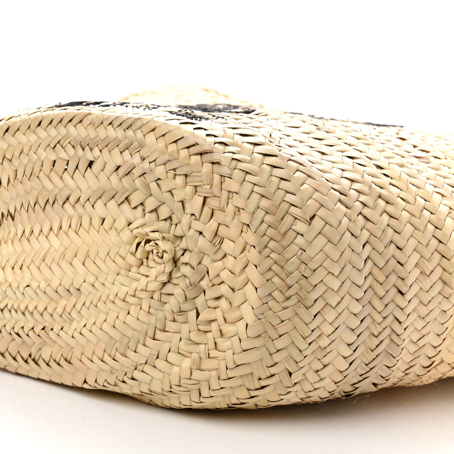 Celine X DAVID KRAMER Raffia Calfskin Panier Bag White 8 of 8