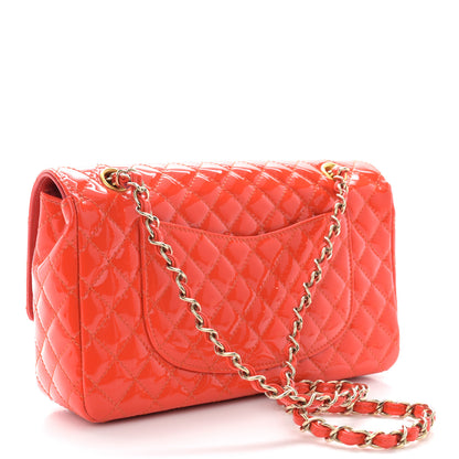 Chanel Patent Calfskin Quilted Valentine Charms Medium Single Flap Red 3 of 12