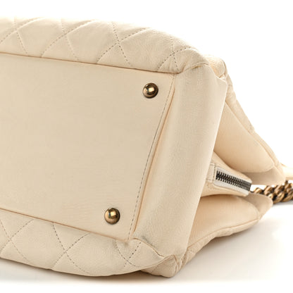 Chanel Calfskin Quilted Small CC Crown Tote Beige 10 of 14