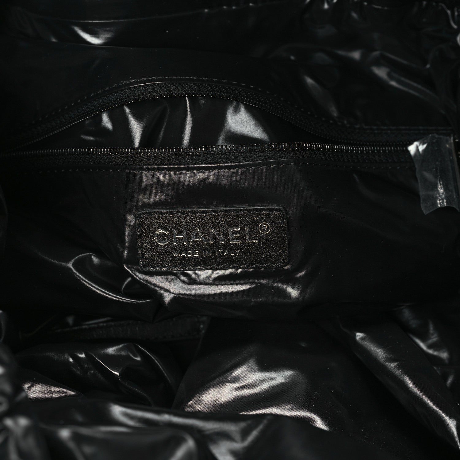 Chanel Wool Calfskin Embroidered Paris Hamburg Drawstring Backpack Navy Blue 6 of 10
