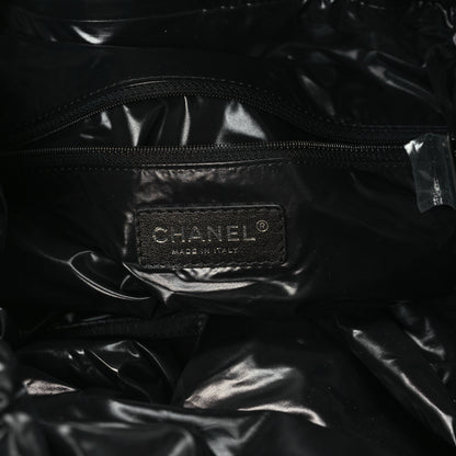 Chanel Wool Calfskin Embroidered Paris Hamburg Drawstring Backpack Navy Blue 6 of 10