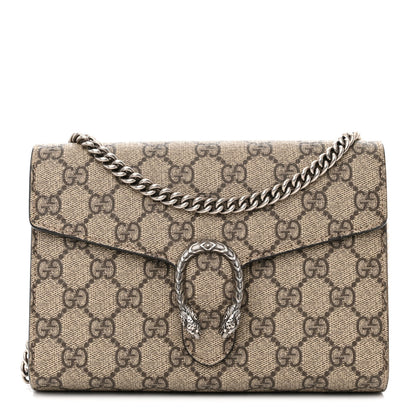 Gucci GG Supreme Monogram Mini Dionysus Chain Wallet Beige Taupe 1 of 11
