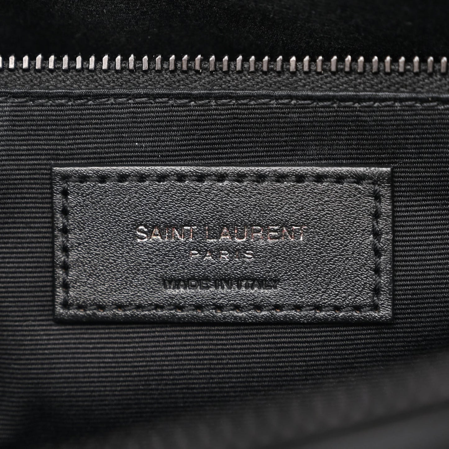 Calfskin Y Quilted Monogram Monochrome Large Loulou Chain Satchel Black